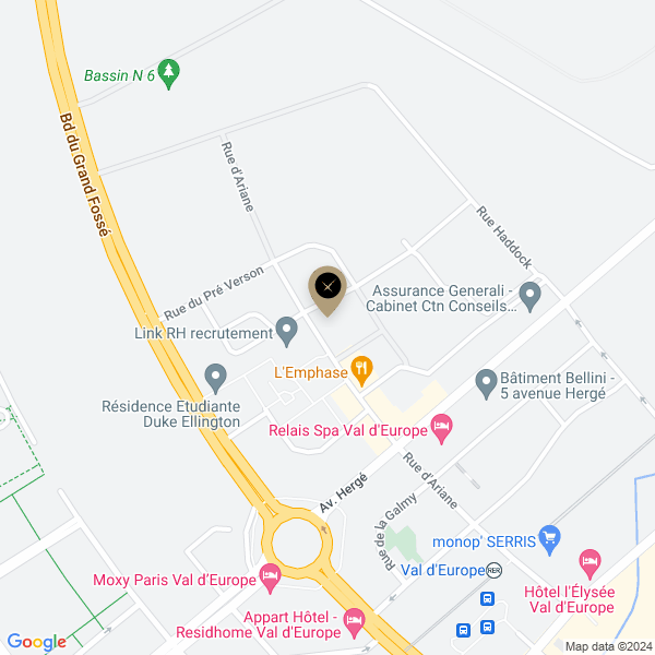 plan de l'agence Shiva val-deurope