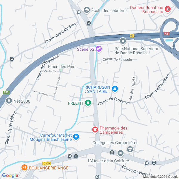 plan de l'agence Shiva mougins