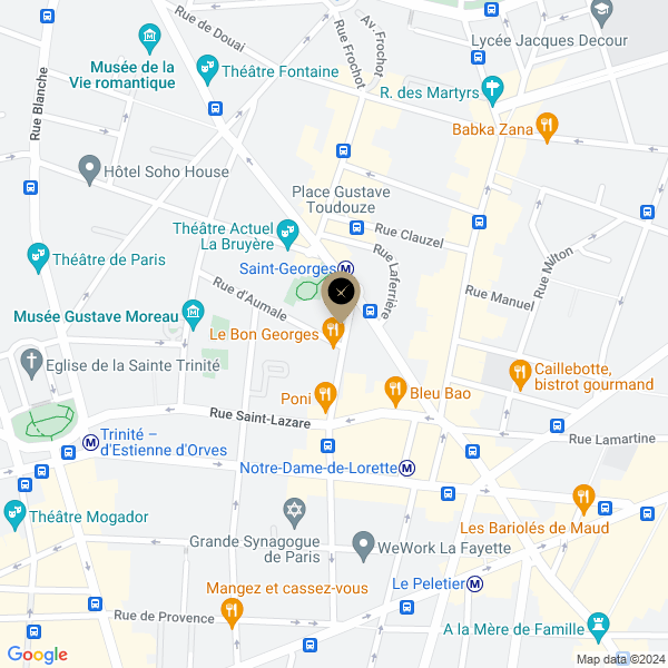 plan de l'agence Shiva paris-9eme-saint-georges