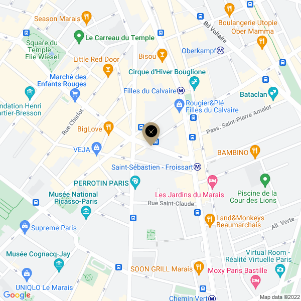 plan de l'agence Shiva paris-3eme-froissart