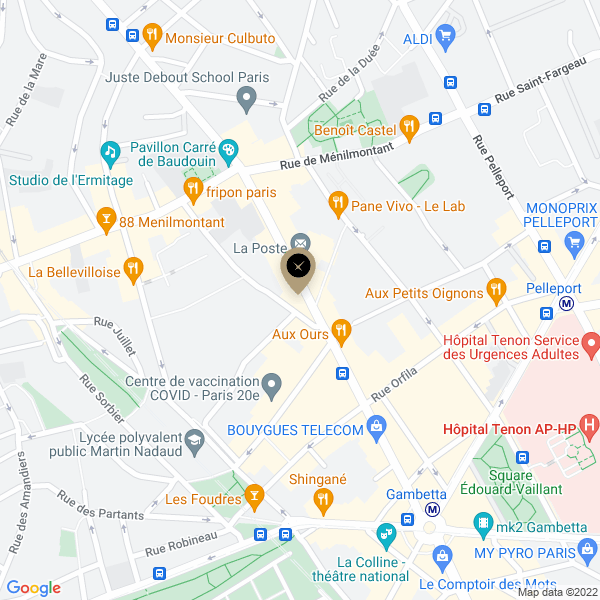 plan de l'agence Shiva paris-20eme-gambetta