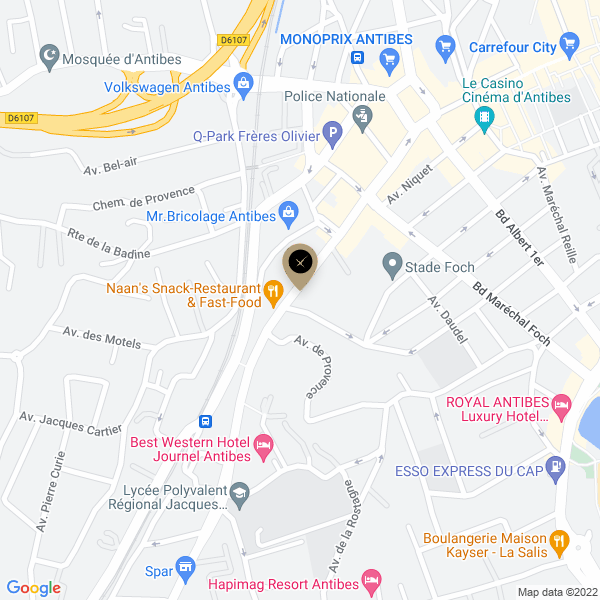 plan de l'agence Shiva antibes