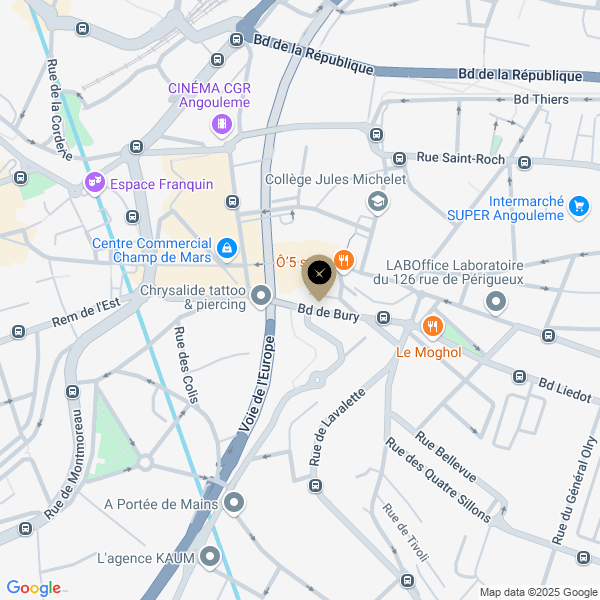 plan de l'agence Shiva angouleme