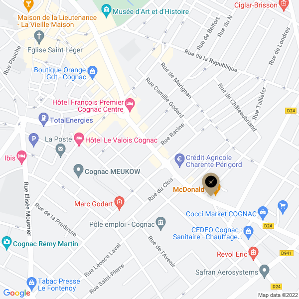 plan de l'agence Shiva cognac