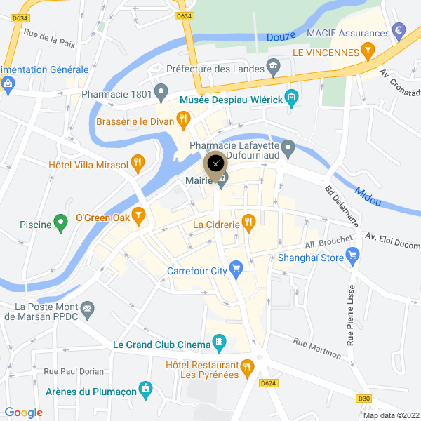 plan de l'agence Shiva mont-de-marsan