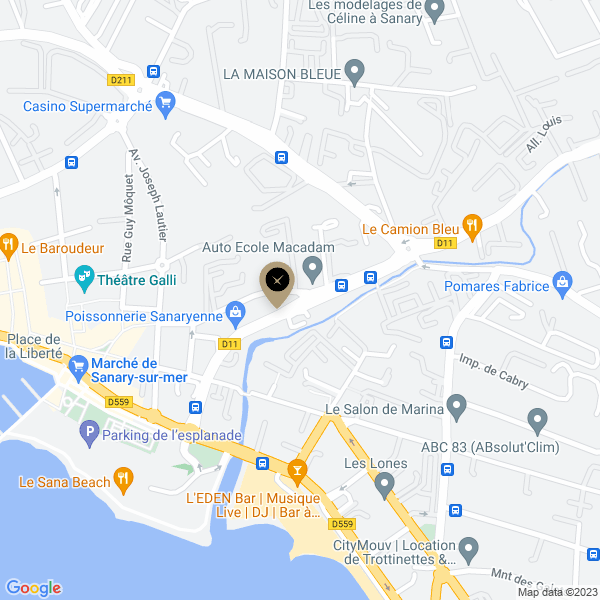 plan de l'agence Shiva sanary-sur-mer