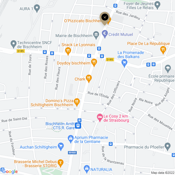 plan de l'agence Shiva strasbourg-nord