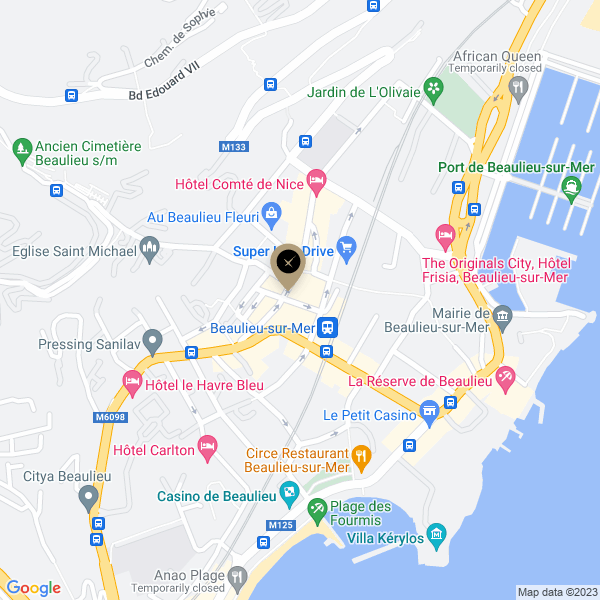 plan de l'agence Shiva beaulieu-sur-mer