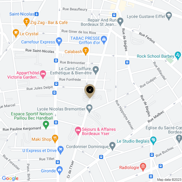 plan de l'agence Shiva bordeaux-nansouty