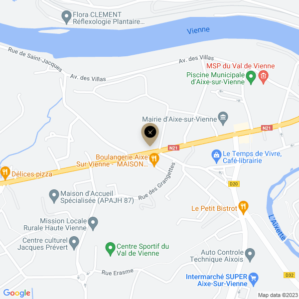 plan de l'agence Shiva aixe-sur-vienne